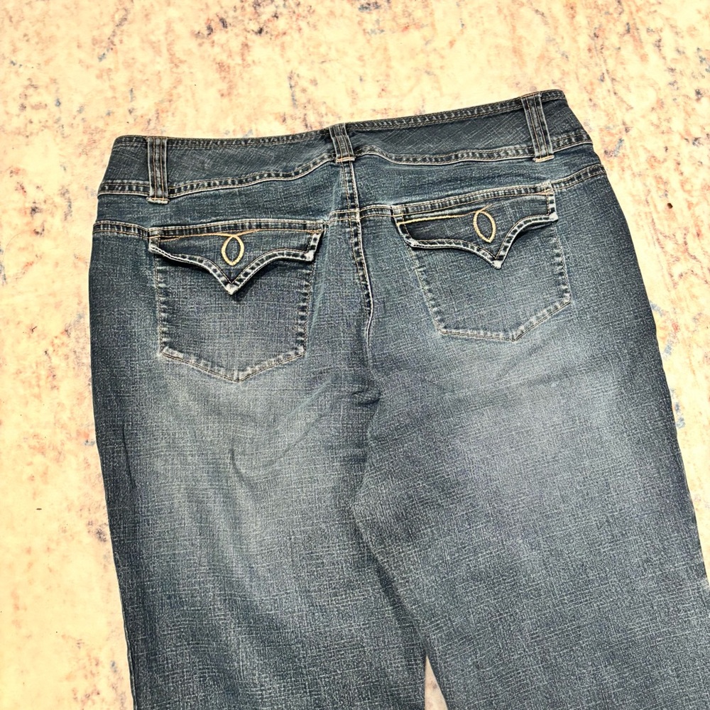 Vintage A.M.I Bootcut Jeans- Size 10- Y2K Star- MidWash